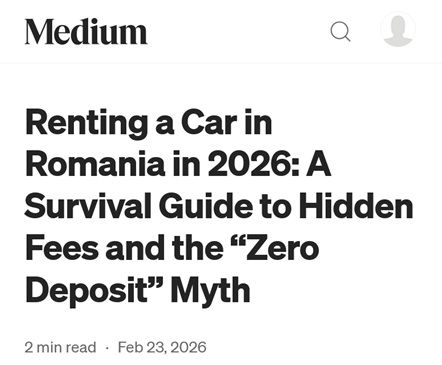 Renting a Car in Romania in 2026: A Survival Guide to Hidden Fees and the “Zero Deposit” Myth